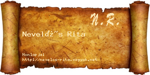 Nevelős Rita névjegykártya